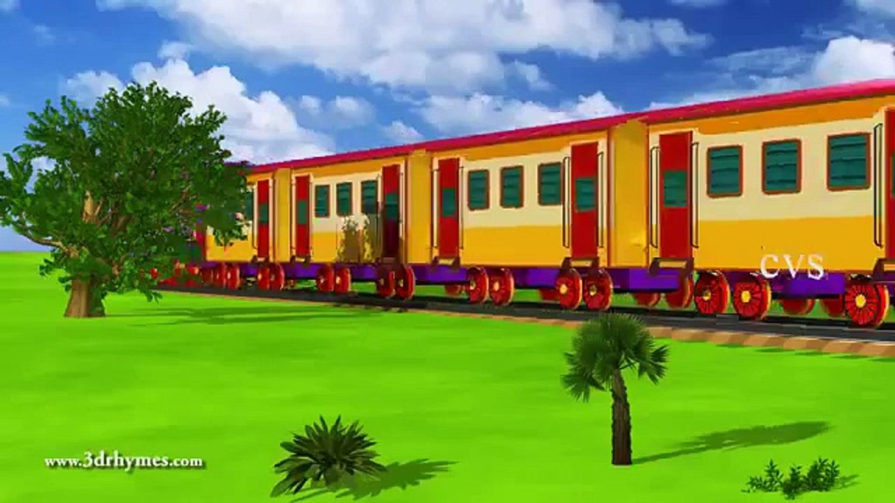 Engine Engine Number 9    3D Animation English Nursery rhyme for children
