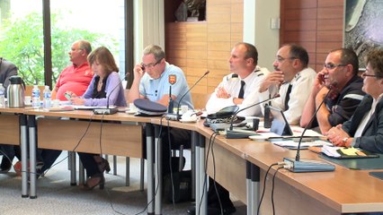 Opération de déminage à Donville-Les-Bains (50), le 03 septembre 2015