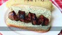 Curly  Q  Sausage _  Grilled Spiral Cut Sausage Hot Dog Sausage aka