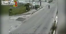 Man dragged through the street by a car robber