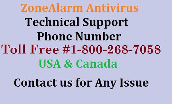 ZoneAlarm Antivirus Technical Support Phone Number #1-800-268-7058 For USA & Canada.