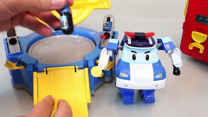 мультфильмы про машинки Робокар Поли Игрушки 로보카 폴리 로이 기지 뽀로로 타요 또봇 카봇 장난감 Police Car Toy
