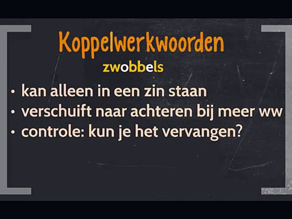 Brugklas | Nederlands | Grammatica les 4 | werkwoordsoorten