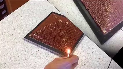 Pyramid of Matches Results in Fiery Chain Reaction
