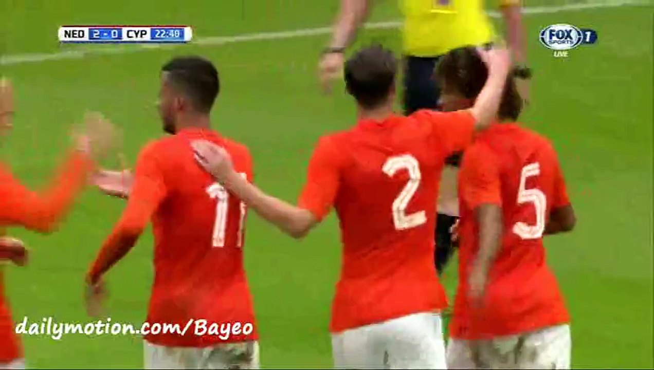 Goal Janssen - Netherlands  2-0 Cyprus - 04-09-2015 Euro U21 - Qualification