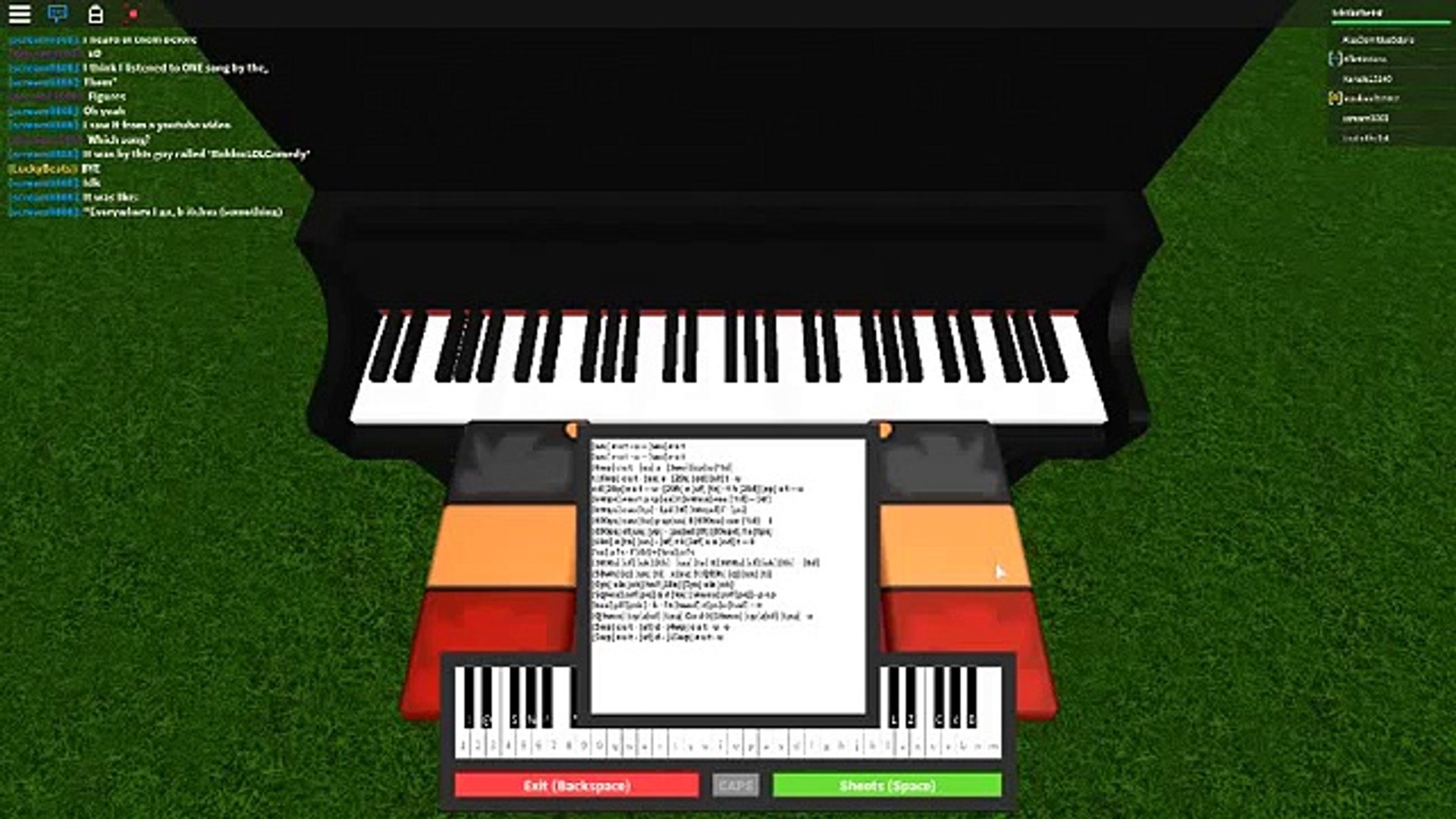fight song roblox piano sheet