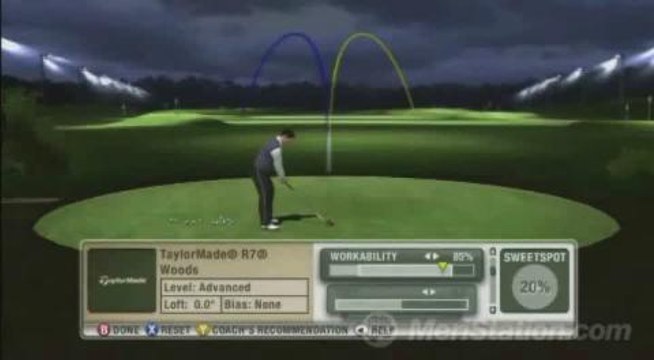 Tiger Woods 09, ajuste de palos