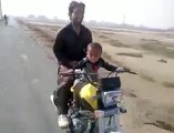 3  year old baby driving the bike