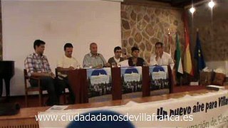 1ª parte - Mesa redonda de presentación de programa electoral Ciudadadanos de Villafranca