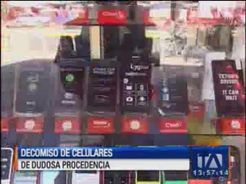 Operativo decomisó celulares de dudosa procedencia