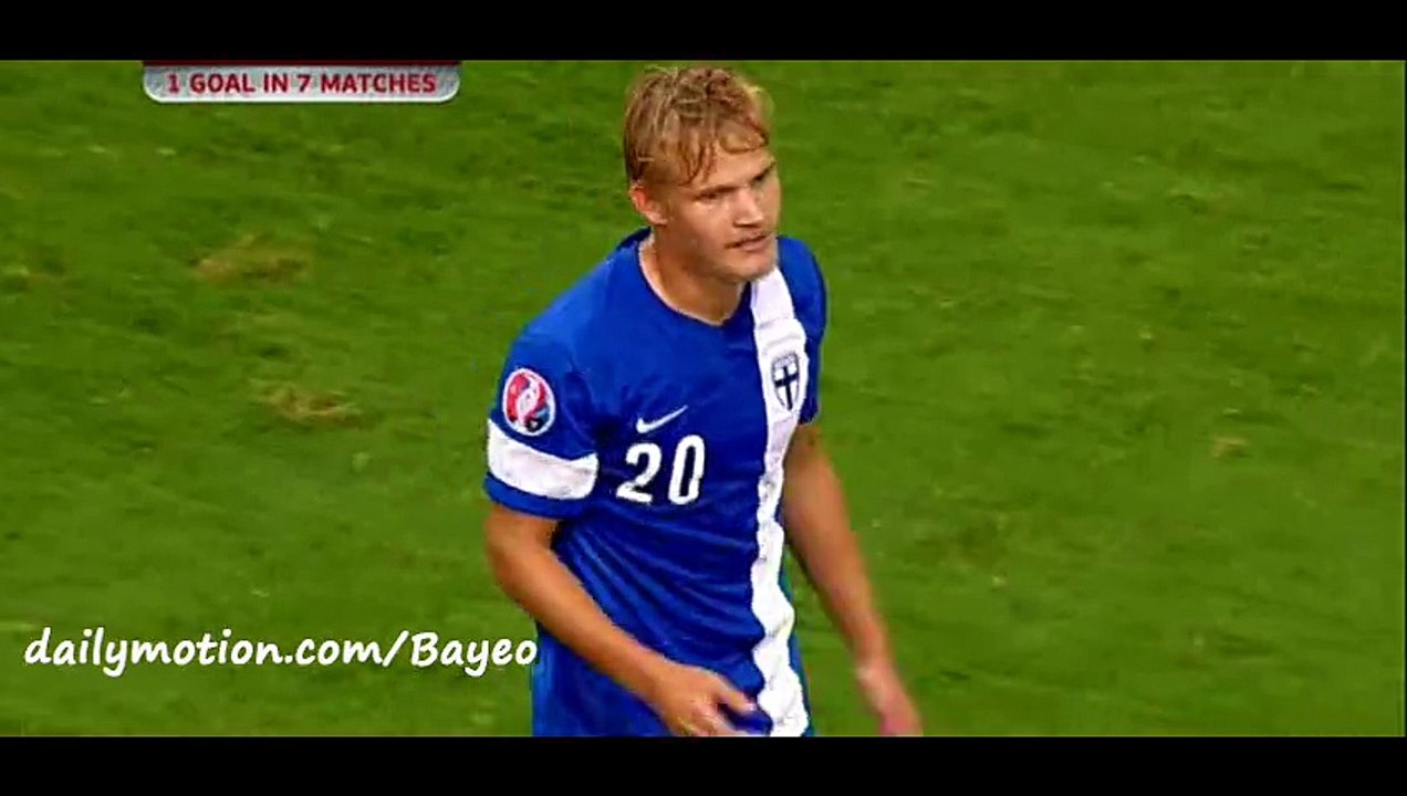 Goal Pohjanpalo - Greece 0-1 Finland - 04-09-2015  Euro Qualification