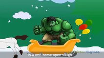Hulk Jingle Bells Nursery Rhymes | Jingle Bells Cartoon 3D | Nursery Rhymes With  lyrics