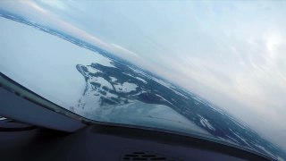 EXTRA 400 Landing Ice runway Lac La Biche Canada