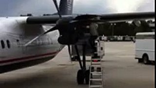 Guy is killed falling into plane propellers