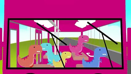 Wheels On The Bus | Crazy DINOSAUR Family | Songs for Children by Animated Surprise Eggs