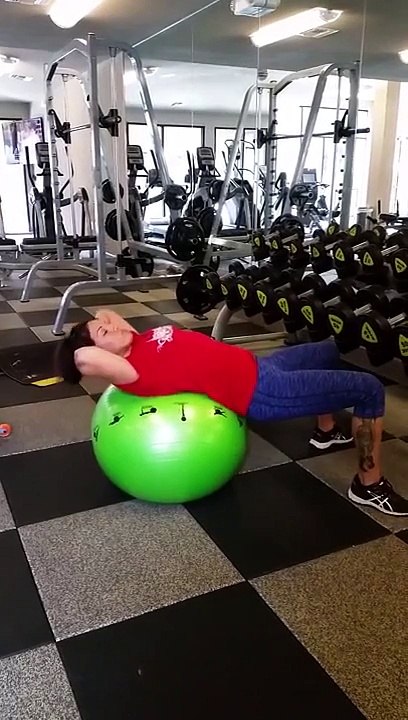 Yoga Ball Crunches