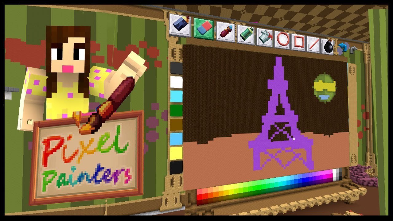 WORST EIFFEL TOWER! - PIXEL PAINTERS - Minecraft Mini-Game w/Biggs87x