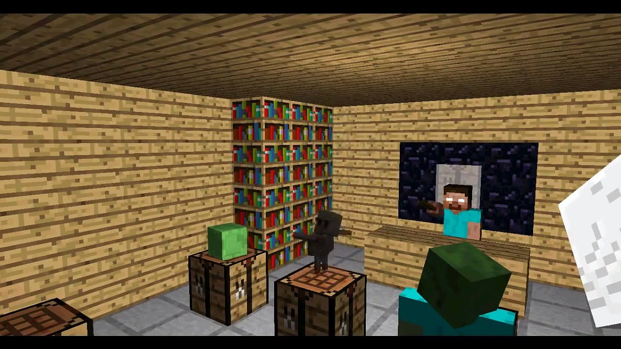 Minecraft Animation : Szkoła Potworów - Rzemieślnictwo #2