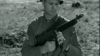 WWII U.S. training film -  Schmeisser vs. Thompson vs. Grease Gun -- WW2 Submachine Gun Shootoff