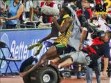 Usain Bolt knocked down in BEIJING ★★ World Championships 2015★★