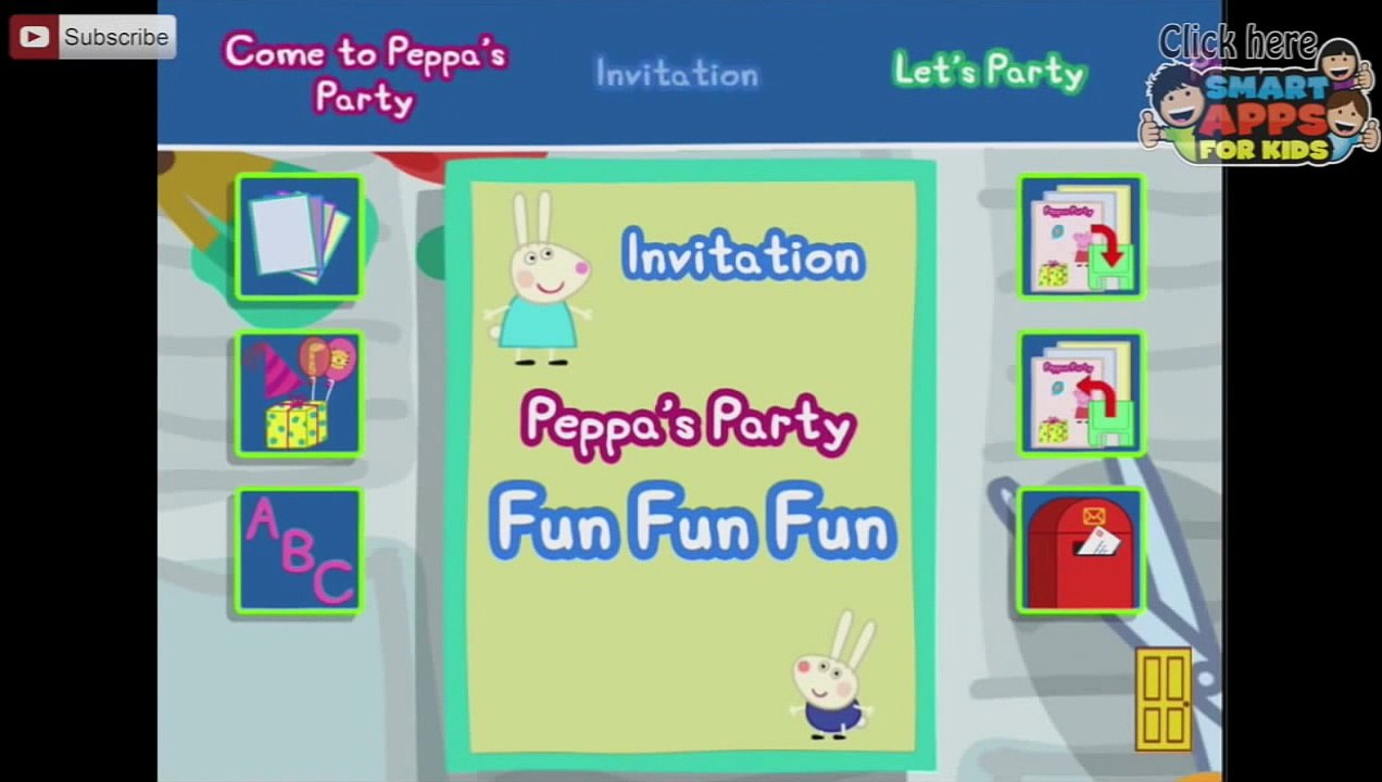 Peppa Pig's Party Time Part 1 by P2 Games - Ellie version - app demos for kids