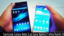 Samsung Galaxy Note 3 vs Sony Xperia Z Ultra Hands On Review