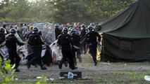 Enfrentamientos en campo de refugiados de Hungría