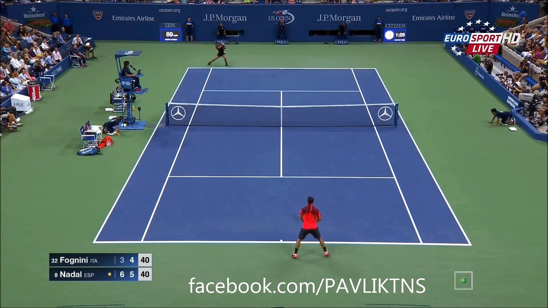 Rafael Nadal vs Fabio Fognini AMAZING POINT US OPEN 2015 - video Dailymotion