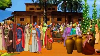 Jesus Turns Water into Wine In The Wedding At Cana ( Bible Cartoon stories for kids in Malayalam )