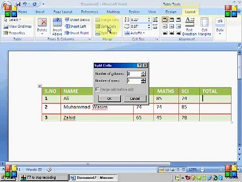 Lecture 17 Word 2007 _Table Part 2_ Urdu Tutorial...