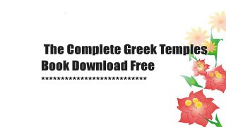 The Complete Greek Temples  Book Download Free   ***************************