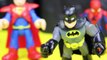Batman and Superman vs Imaginext Giant Alien Octopus and Spiderman and The Flash Stand By