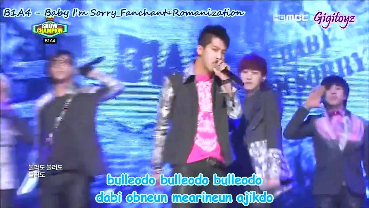 Fanchant + Romanization (color coded lyrics) - B1A4 _ Baby I'm Sorry