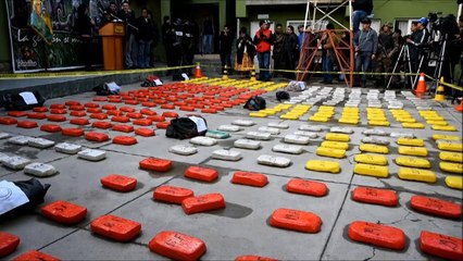 Bolívia apreende  362 kg de cocaína