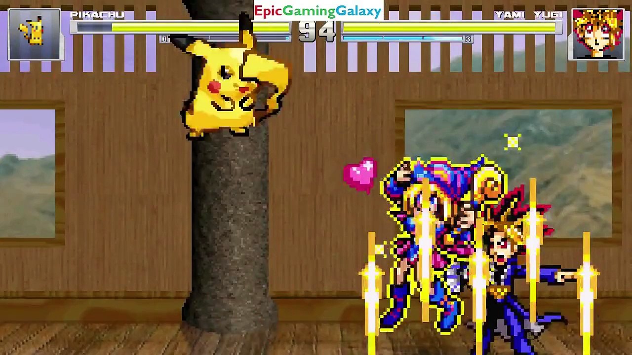 Pikachu The Pokemon VS Yami Yugi In A MUGEN Match / Battle / Fight
