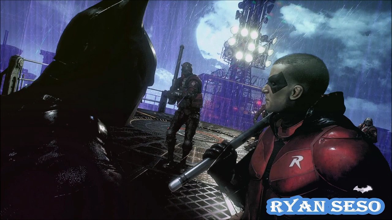 BATMAN ARKHAM KNIGHT challenges combat (batman and robin) باتمان مهمة جانبية
