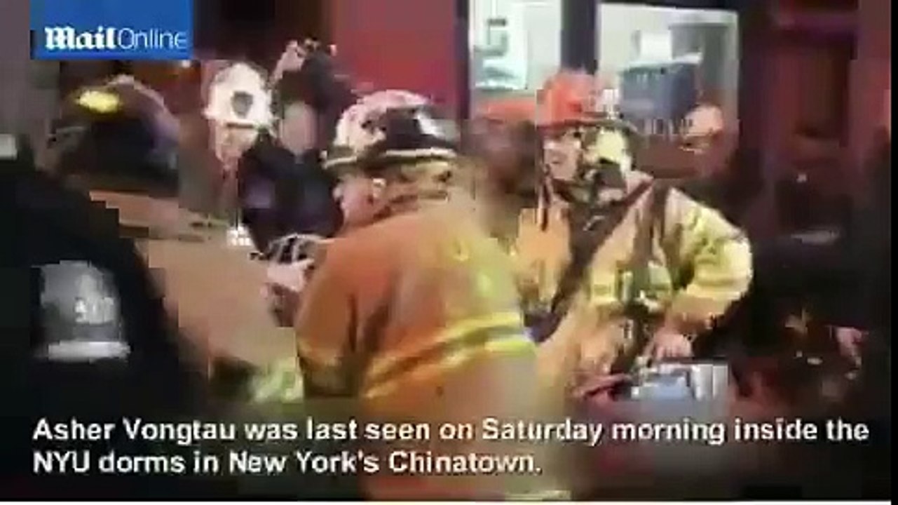 NYU student Asher Vongtau rescued by firefighters after spending36hours wedged in a18inch crawlspace