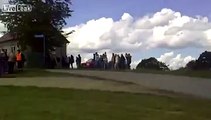 Car Crash Nearly Takes Out Spectators