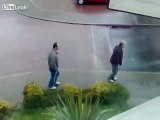 Car Slides Over Woman