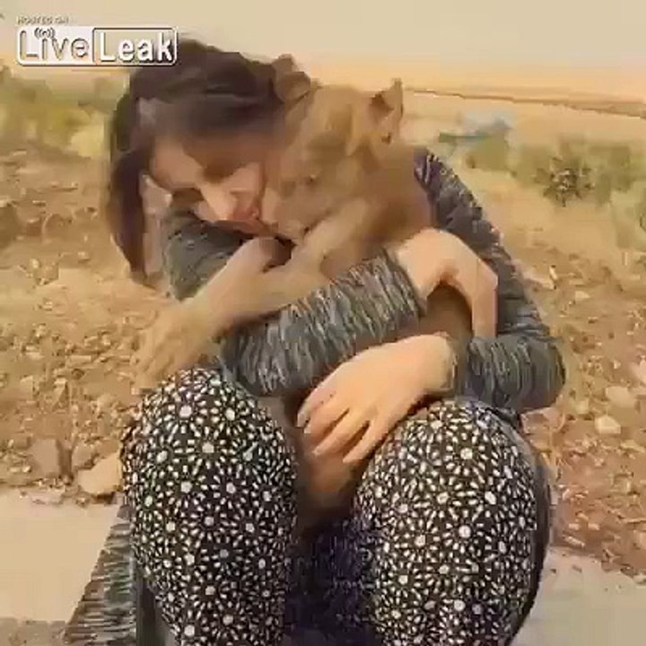 Kurdish girl and her lion :D