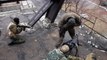 Ukraine - Militias firing heavy machine gun at positions of the Ukrainian Army