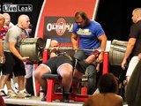 308 pound weight class has a bit of trouble with a 1000 bench press.