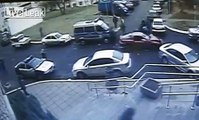 Intoxicated Men Crash in Front of Belarus Police Station
