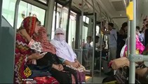 Al Jazeera Reporter Traveling in Metro Bus Islamabad