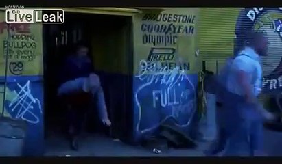 Pulling on the boots - Romper Stomper