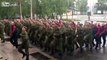 Russian soldiers boost combat spirit by singing military song