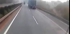 Porsche smashes into the back of a lorry and gets dragged along for six miles