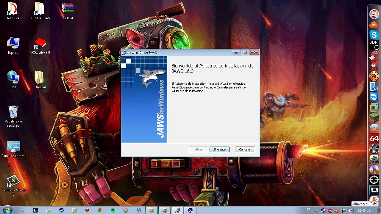 Como descargar e instalar Jaws 16 - Programa para invidentes (Windows 7/8/8.1)