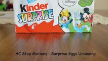 Surprise Eggs Unboxing Stop Motion - Robots are unboxing Surprise Eggs