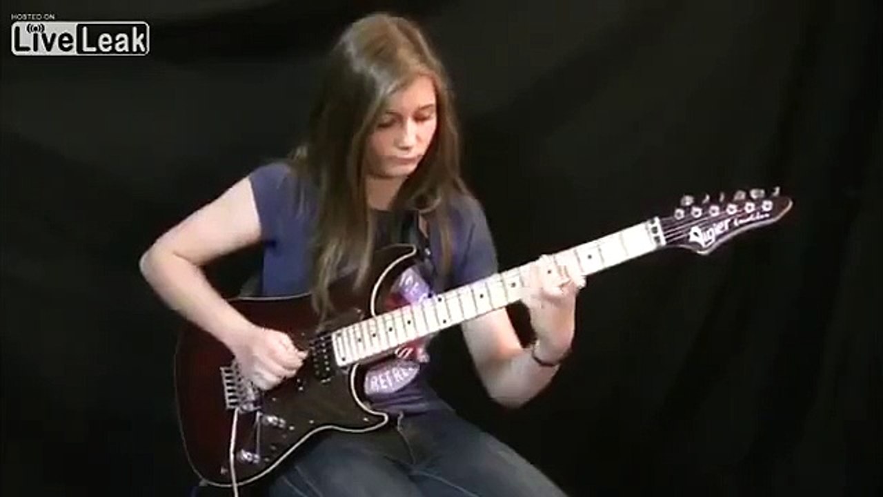 14 year old girl playing guitar cover Van Halen - Eruption solo HD best quality